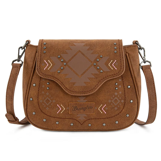 Wrangler Aztec Saddle Crossbody Bag- Multiple Colours