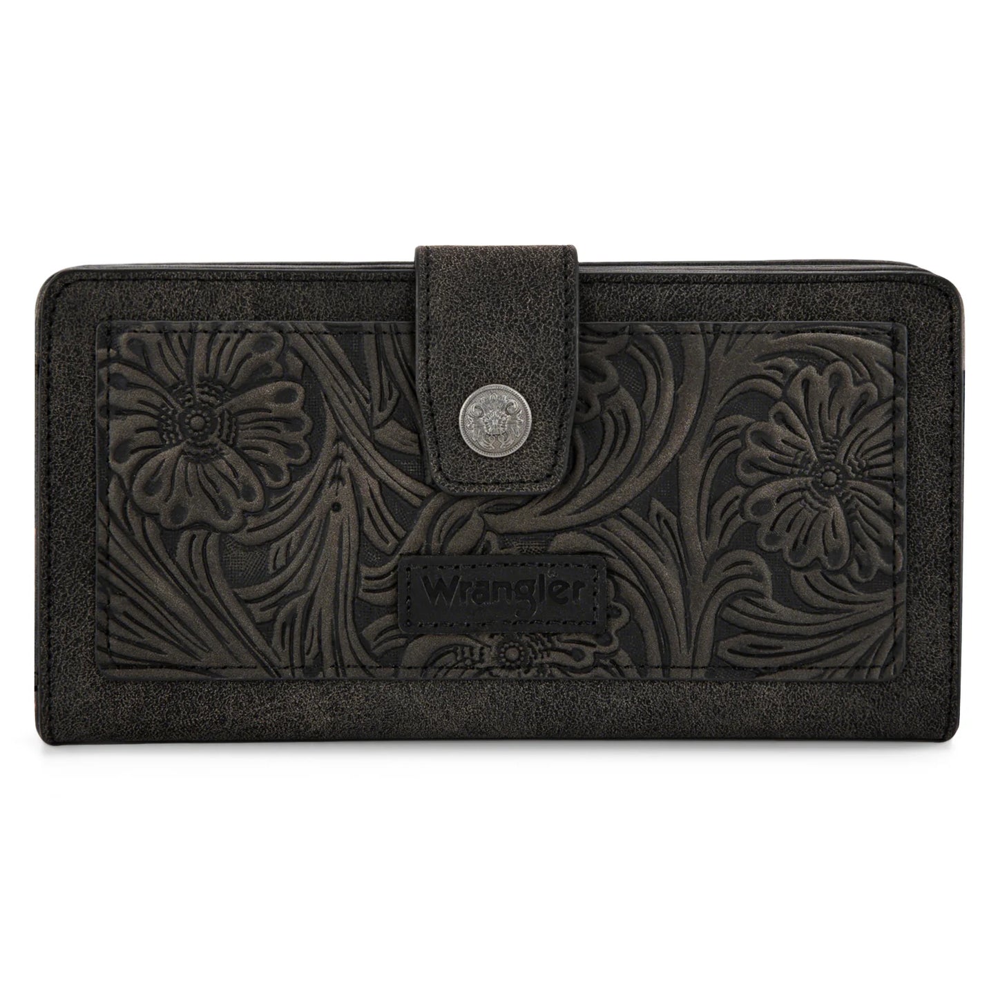 Wrangler Wrangler Western Floral Tooled RFID Wallet- Multiple Colours - Irvine Tack & Western Wear