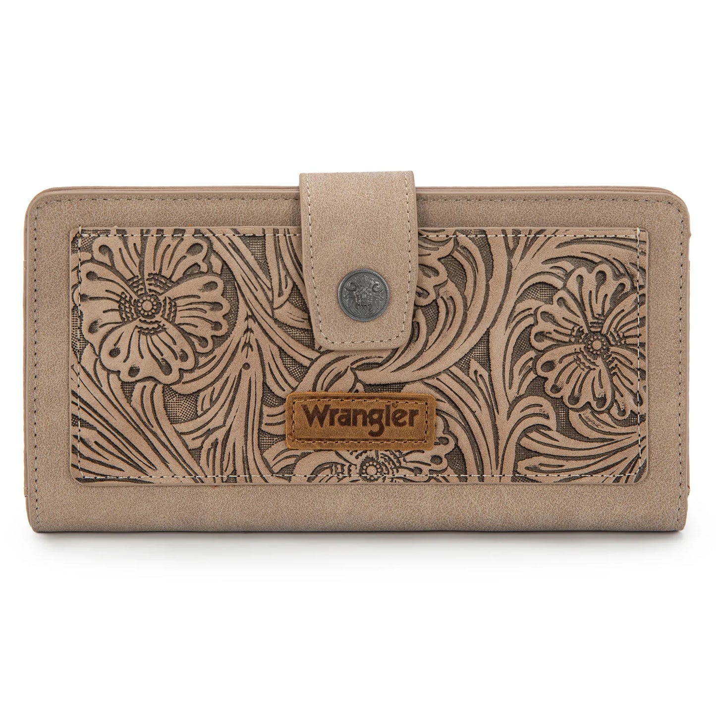 Wrangler Wrangler Western Floral Tooled RFID Wallet- Multiple Colours - Irvine Tack & Western Wear