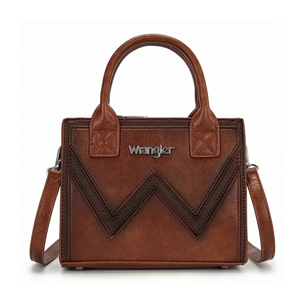 Wrangler Chevron Stitch Tote Crossbody Bag- Multiple Colours