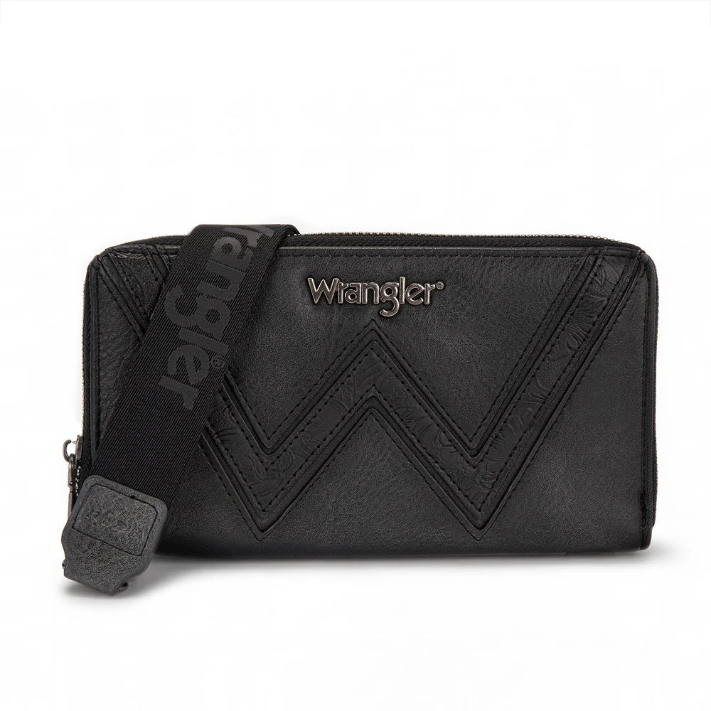 Wrangler Chevron Stitch Zip Around Wristlet Wallet-Multiple Colours
