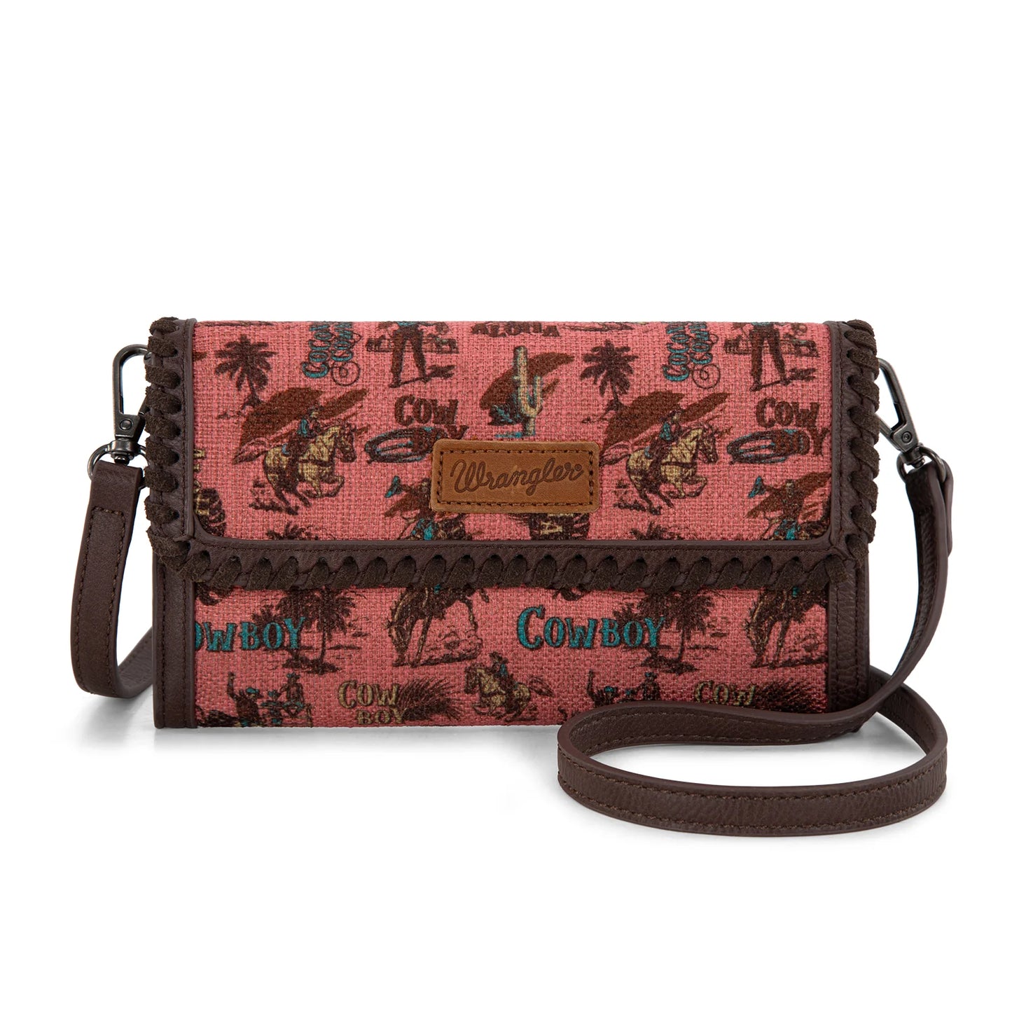 Montana West  Wrangler Vintage Retro Cowboy Cool Print Wallet/Crossbody-Multiple Colours