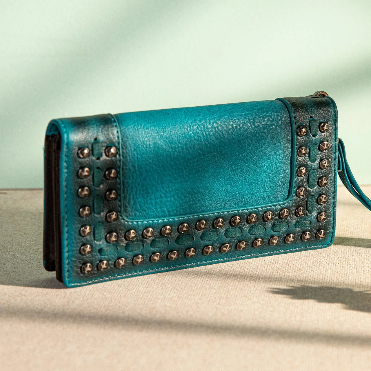 Wrangler Women's Studded Wallet - Turquoise