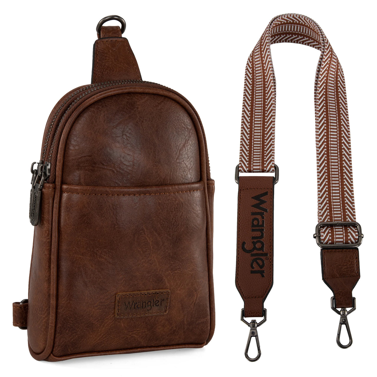 Wrangler Women's Sling Bag/Crossbody/Chest Bag - Dark Brown
