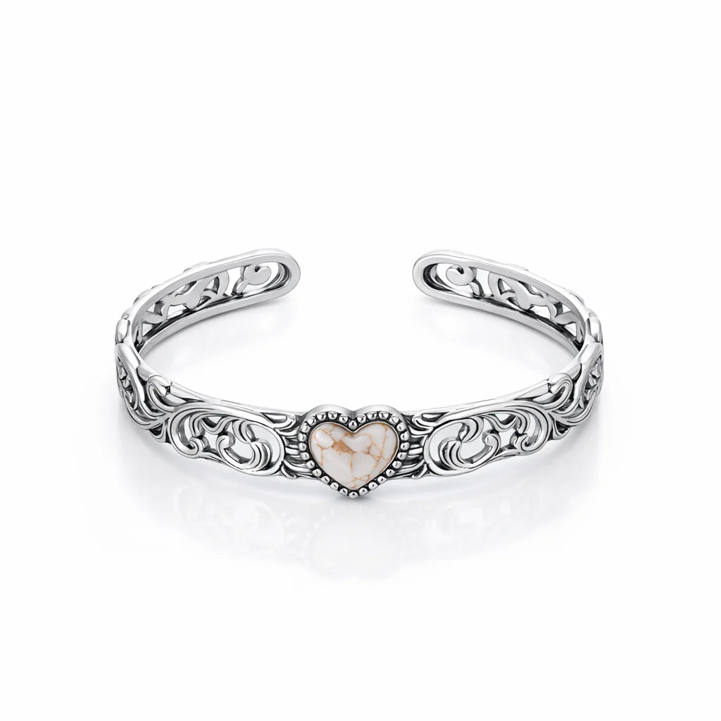 Wrangler Hearstone Scroll Inlay Cuff-