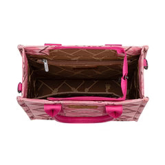 Wrangler Aztec Pattern Dual Sided Tote Crossbody Bag- Pink
