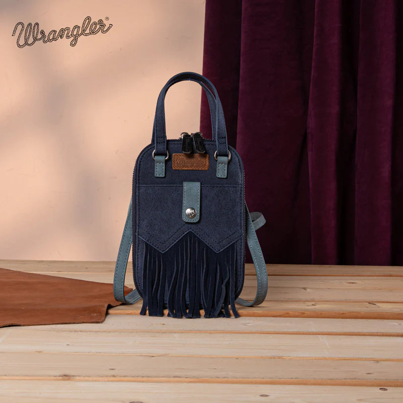 Montana West W Stitch Two Tone North South Mini Crossbody Bag- Multiple Colors