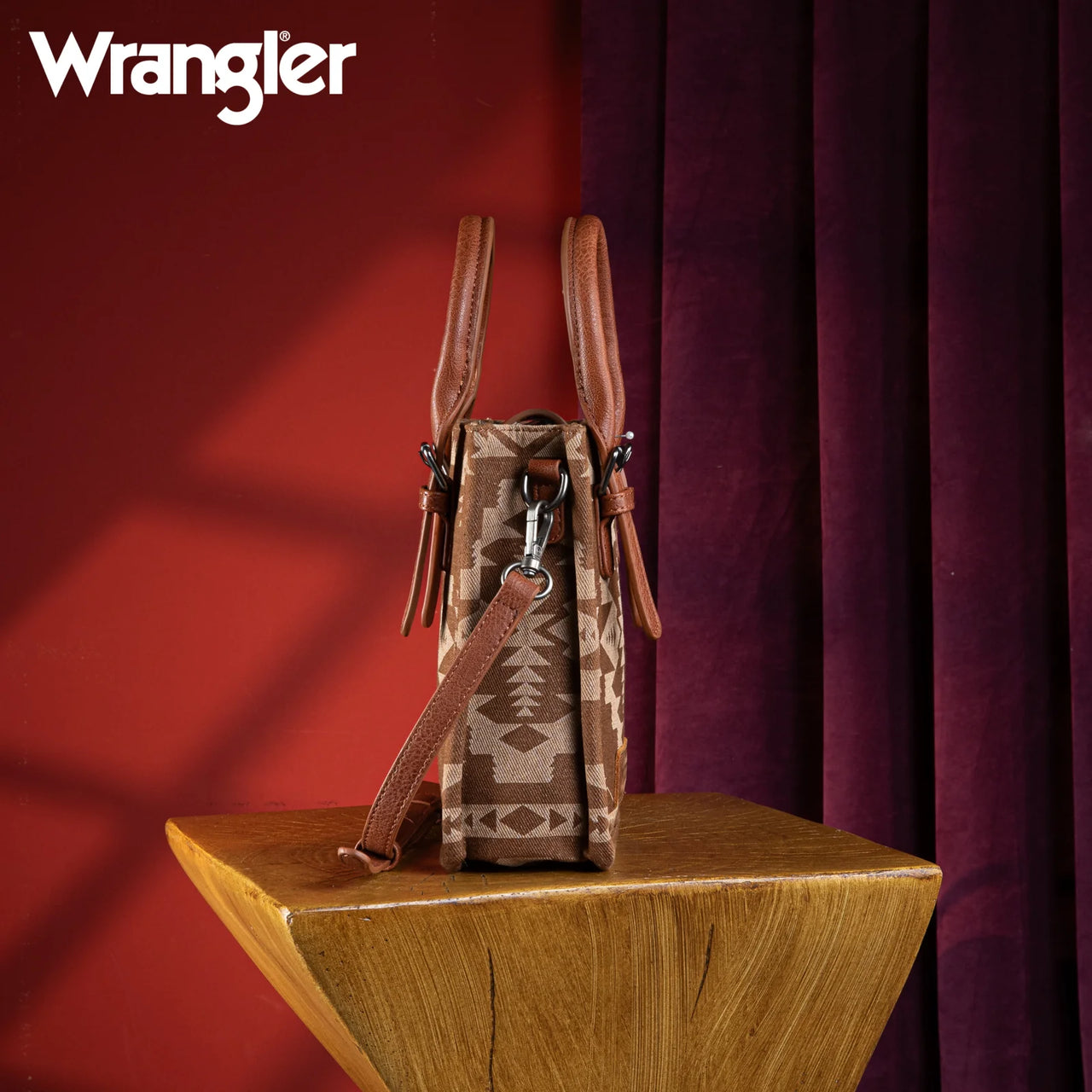 Wrangler Southwestern Print North South Mini Canvas Tote/Crossbody