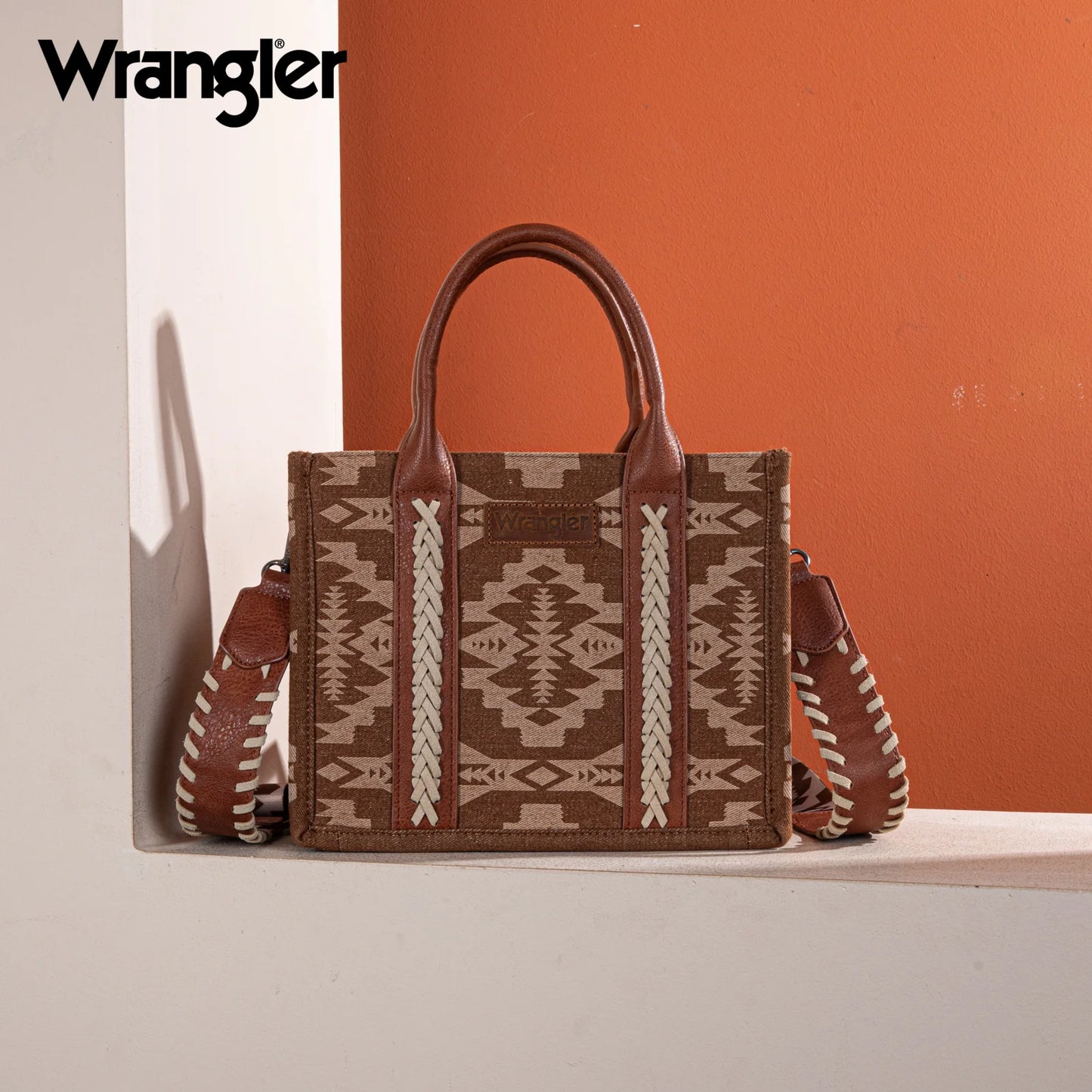 Wrangler Southwest Print Small Canvas Tote/Crossbody