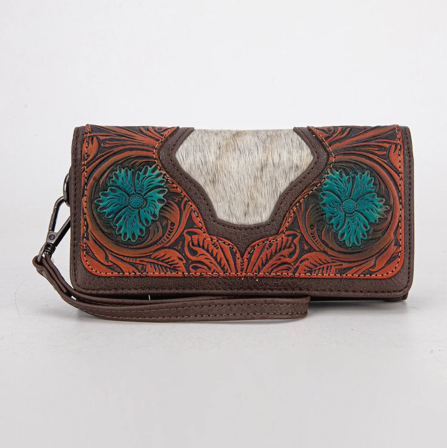 Trinity Ranch Floral Tooled and Hair ON Cowhide Collection-Multiple Colours