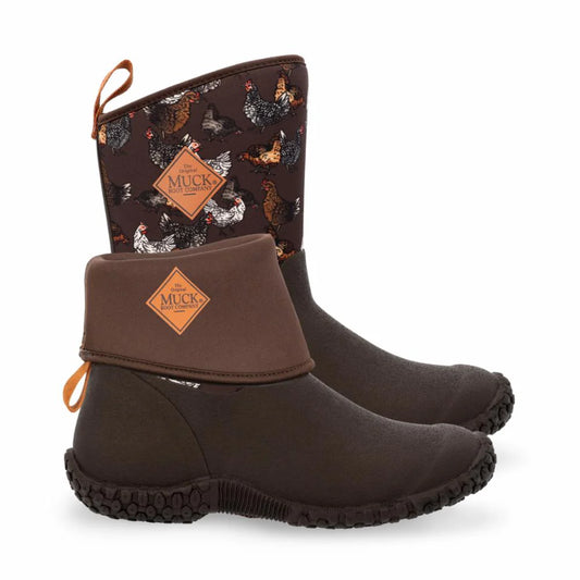 Muck Boots Women's Muckster II Mud - Dark Brown/Chickenprint