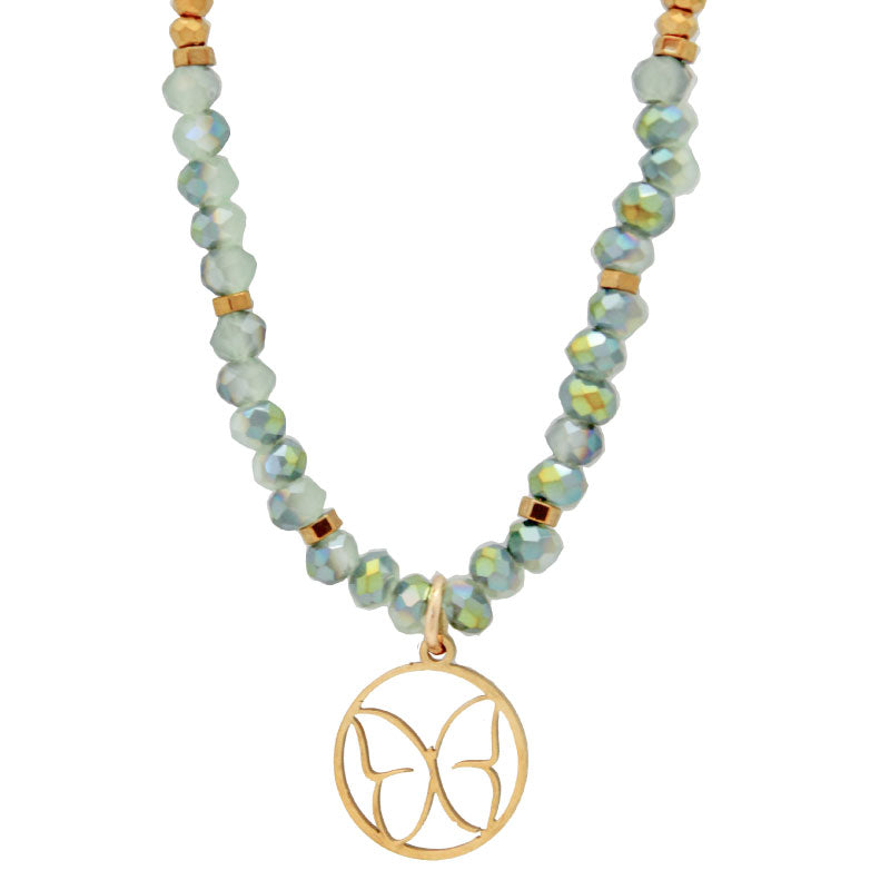 KC Necklace Butterfly with Beads