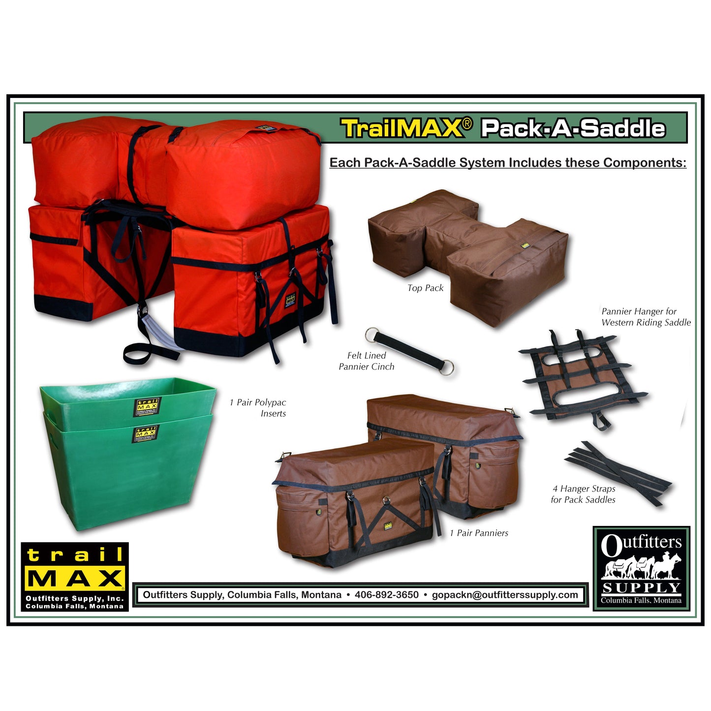 TrailMax Pack-A-Saddle Pack System - Irvine Tack & Western Wear