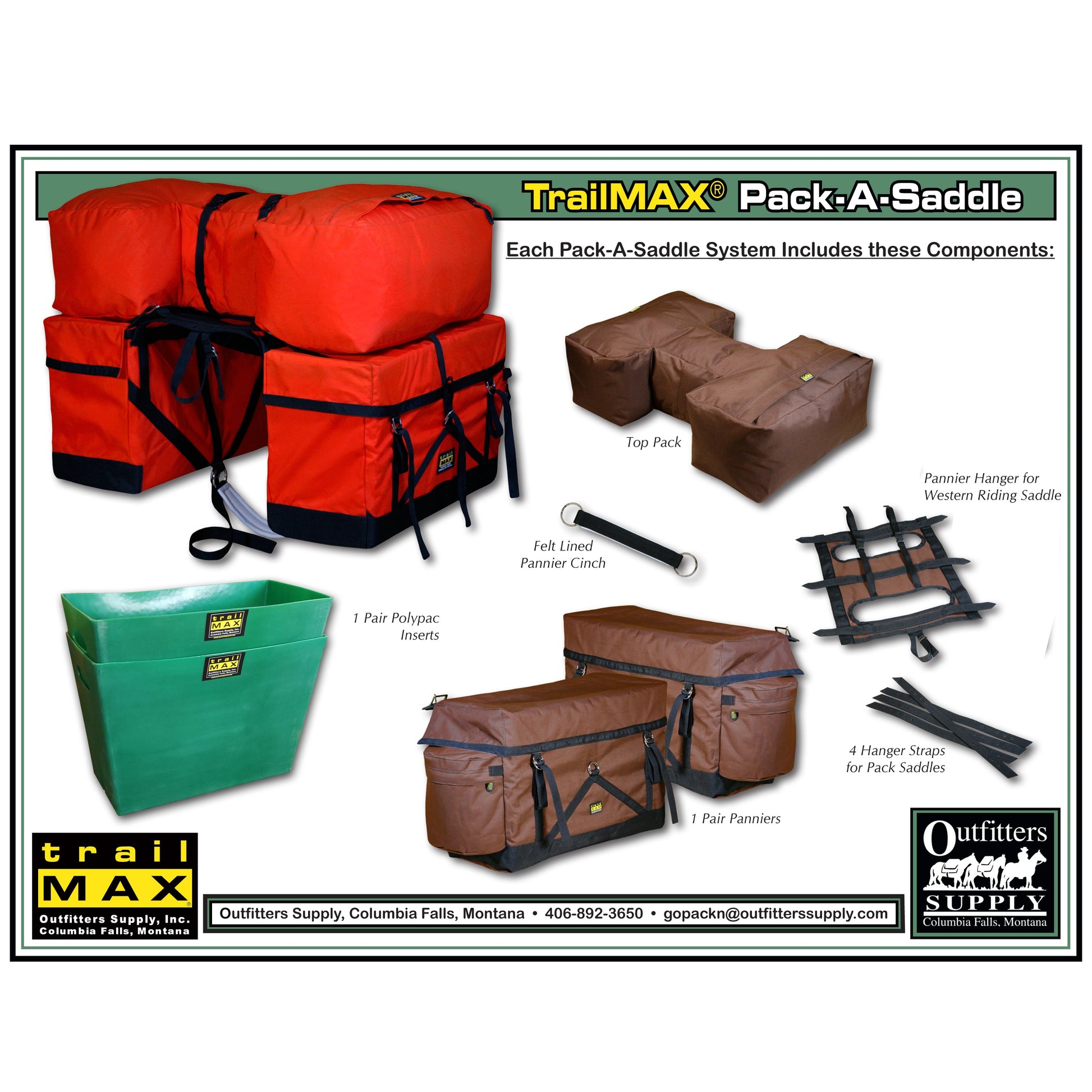 TrailMax Pack-A-Saddle Pack System - Irvine Tack & Western Wear