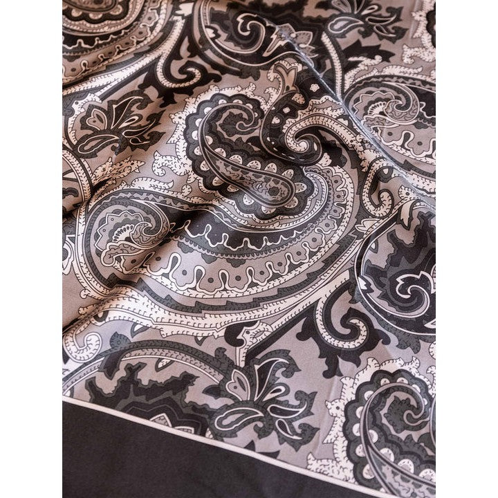 Schaefer Wild Rag Paisley Patterned with Border 35x35 - Multiple Colors