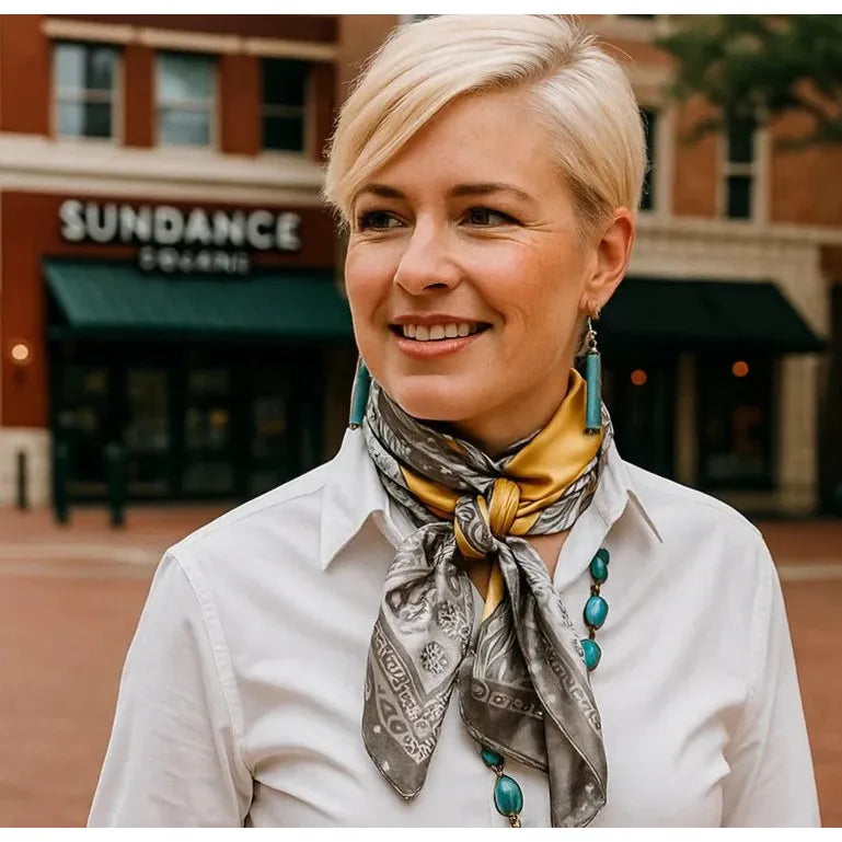 Rodeo Drive 35x35 Wild Rags / Scarf - Floral, Paisley, Multi Pattern, Safari