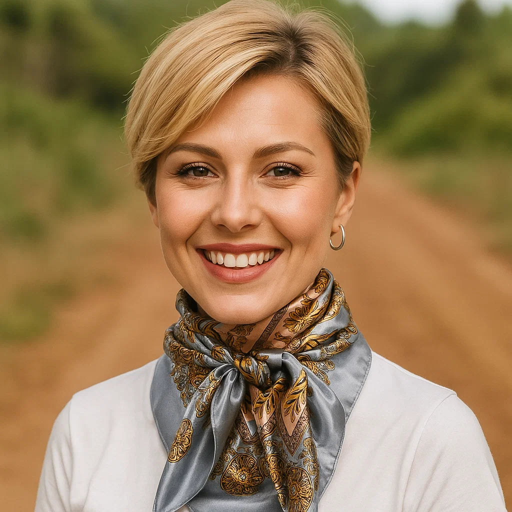 Rodeo Drive 35x35 Wild Rags / Scarf - Floral, Paisley, Multi Pattern, Safari