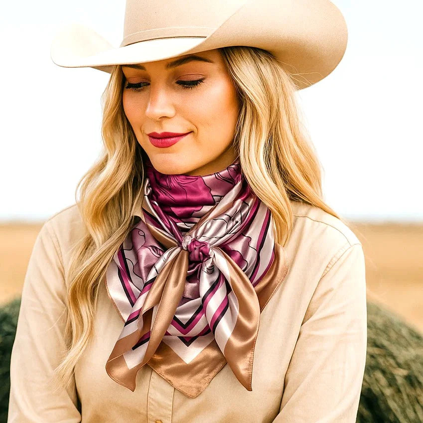 Rodeo Drive 35x35 Wild Rags / Scarf - Floral, Paisley, Multi Pattern, Safari