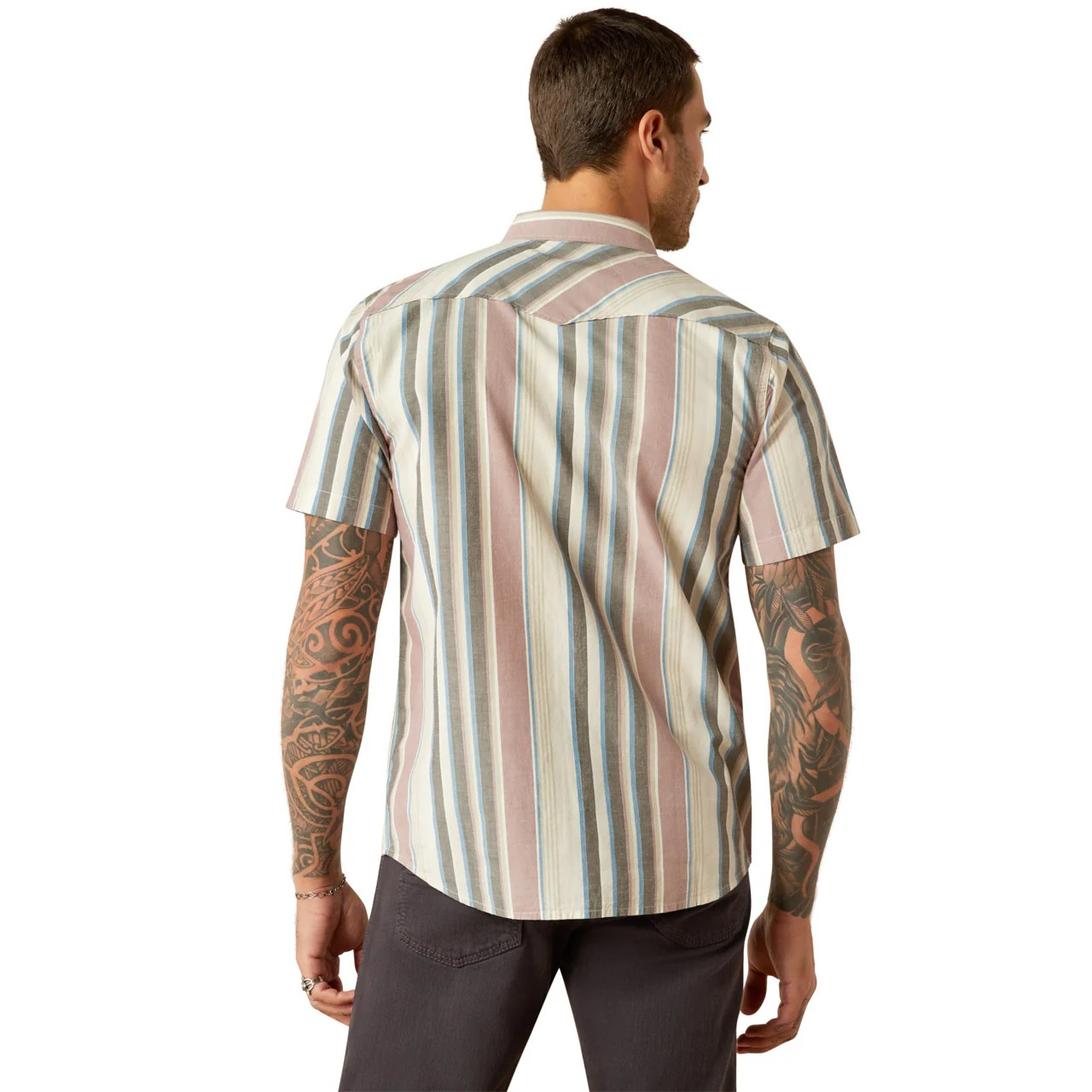 Ariat Men's Hughie Short Sleeve Retro Fit Shirt - Grey