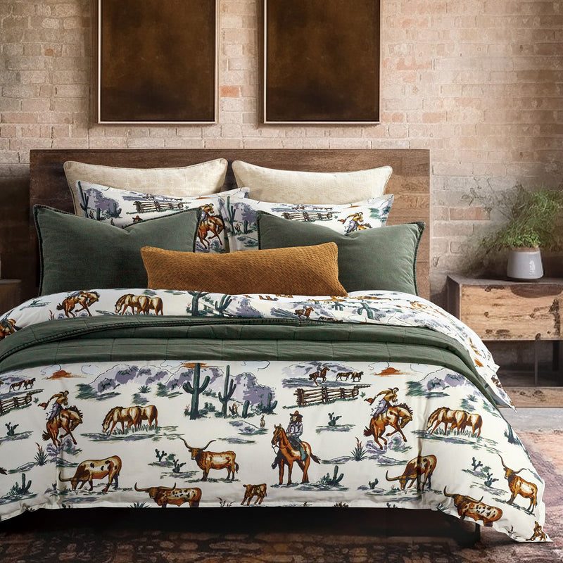 HiEnd Accents Ranch Life Reversible Comforter Set  - Queen