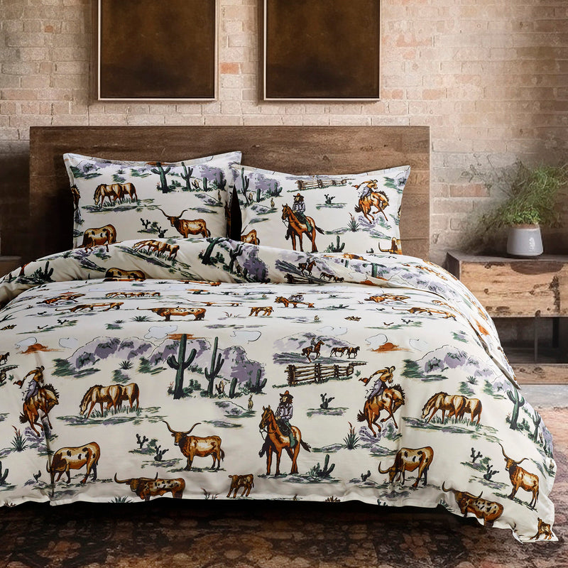 HiEnd Accents Ranch Life Reversible Comforter Set  - Queen