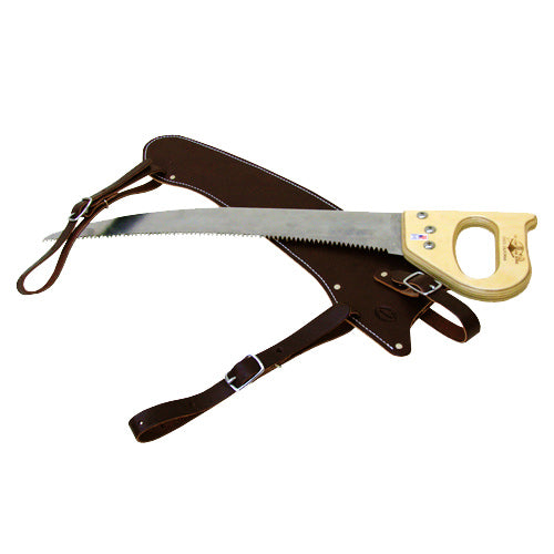 Fanno Pack Saw w/Leather Scabbard-Curved Saw