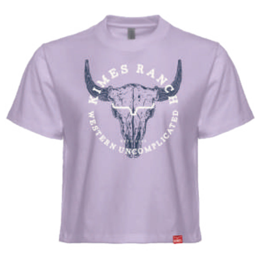 Kimes Women's Bison Skull Cropped Tee Shirt - Multiple Colours