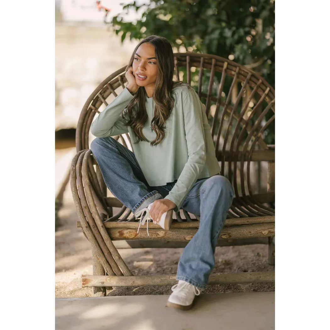 Kimes Ranch Women's Tackroom Long Sleeve Shirt - Grey Sage
