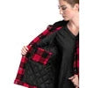 Berne Women's Heartland Hooded Shirt Jacket - Red & Black