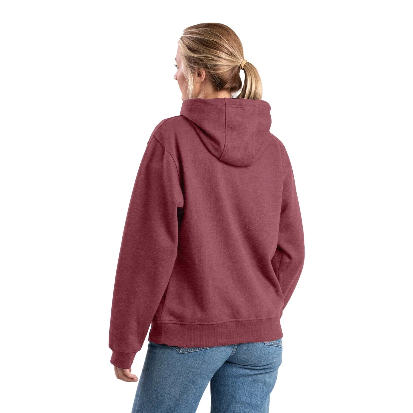 Berne Women's Heritage Zippered Pocket Hooded Pullover Sweatshirt