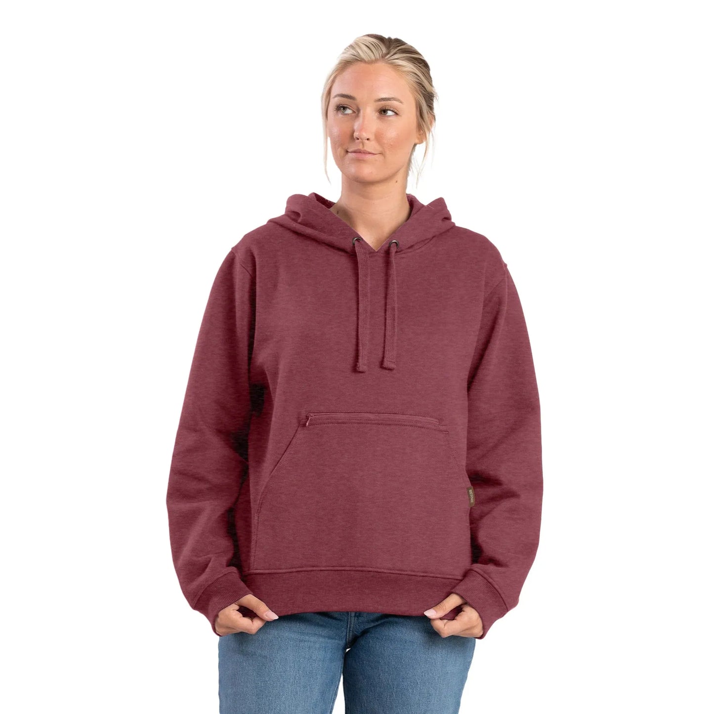 Berne Women's Heritage Zippered Pocket Hooded Pullover Sweatshirt
