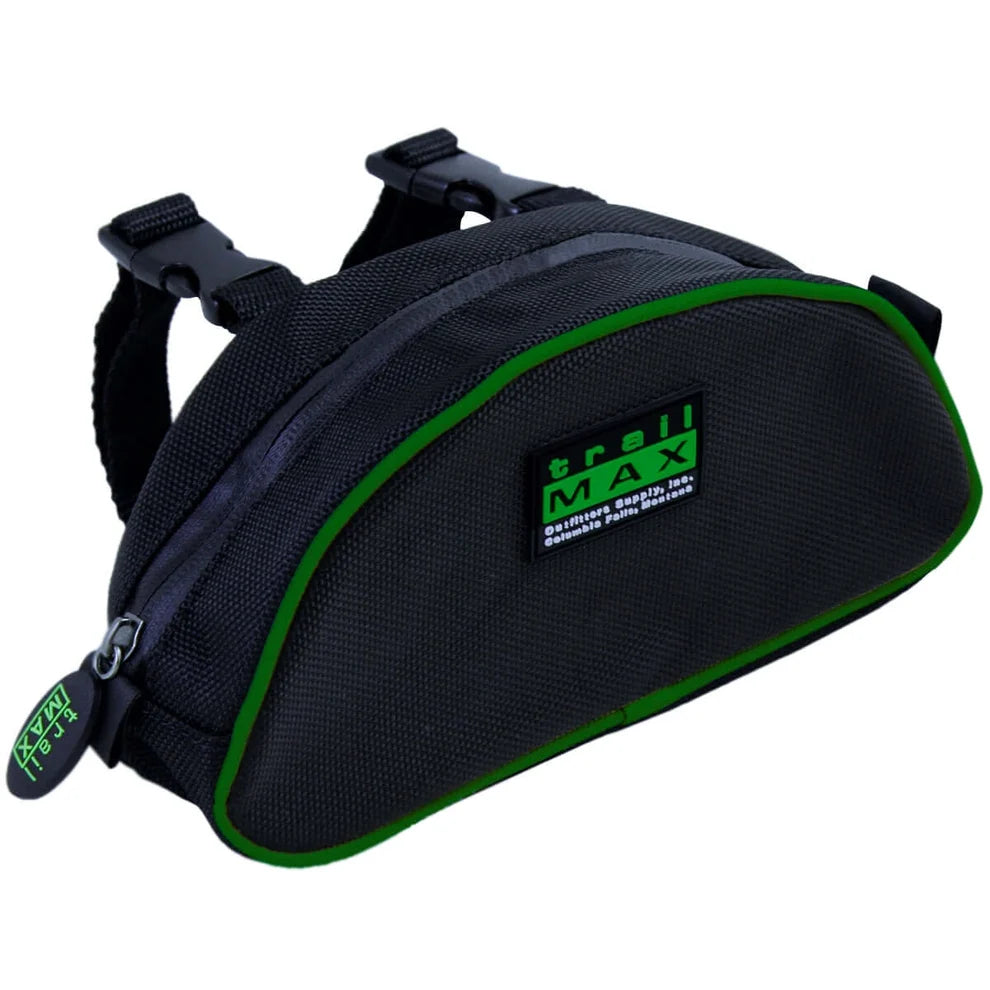 Trail max Pommel Pocket With Colored Piping - Black with Assorted Piping
