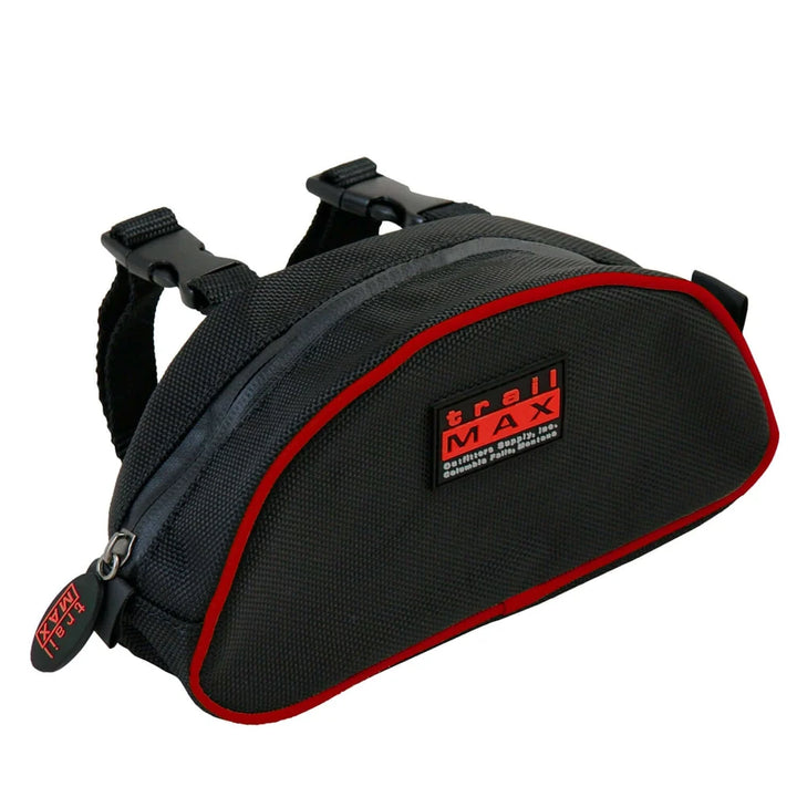 Trail max Pommel Pocket With Colored Piping - Black with Assorted Piping