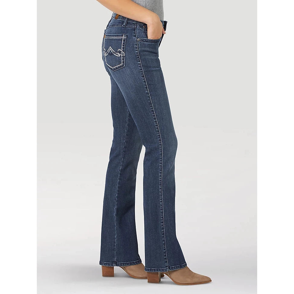 Wrangler Women's Aura Mid Rise Bootcut Jeans - Helen
