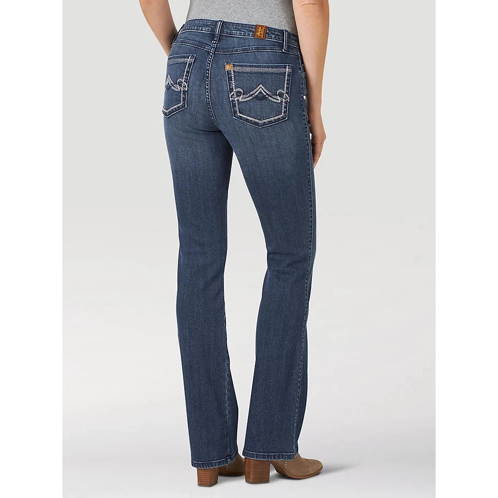 Wrangler Women's Aura Mid Rise Bootcut Jeans - Helen