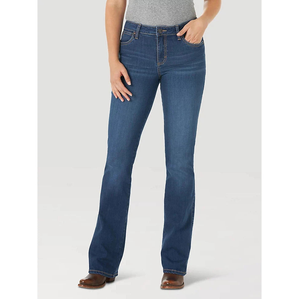 Wrangler Women's Aura Mid Rise Bootcut Jeans - Jennifer