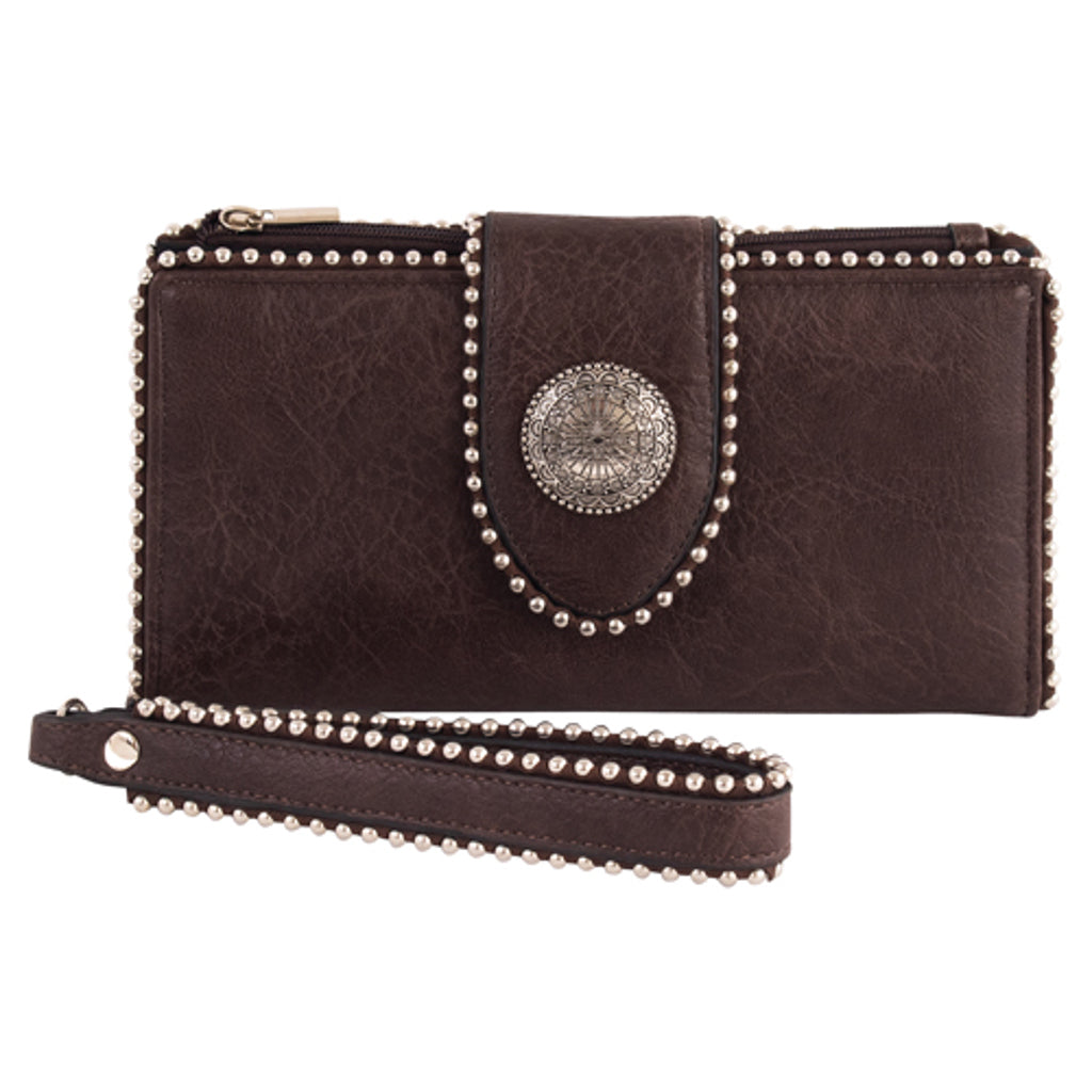 Red Dirt Hat Co Women's Concho with Ball Chain Wallet - Brown