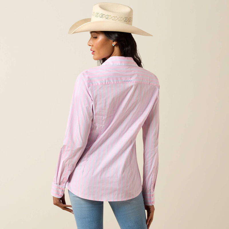 Ariat Women's Kirby Long Sleeve Stretch Shirt - Pink Lavender Stripe