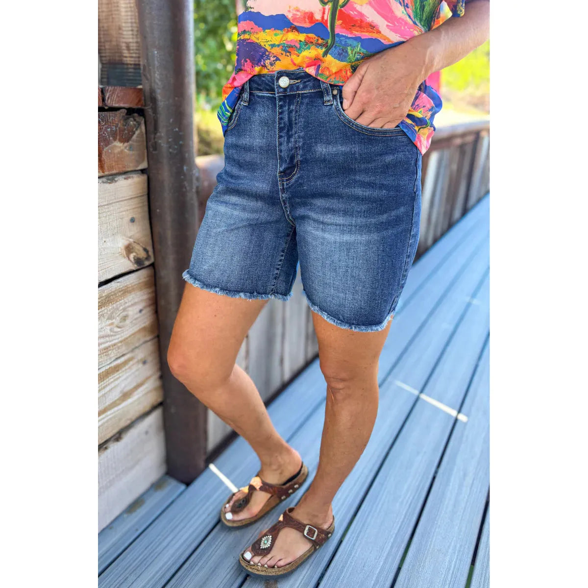 Sterling Kreek Women's Kreekside Denim Shorts - Dark Wash