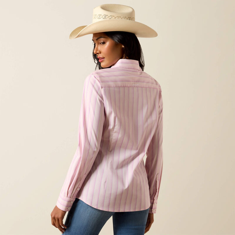Ariat Women's Team Kirby Long Sleeve Button Shirt - Super Pink Ombre