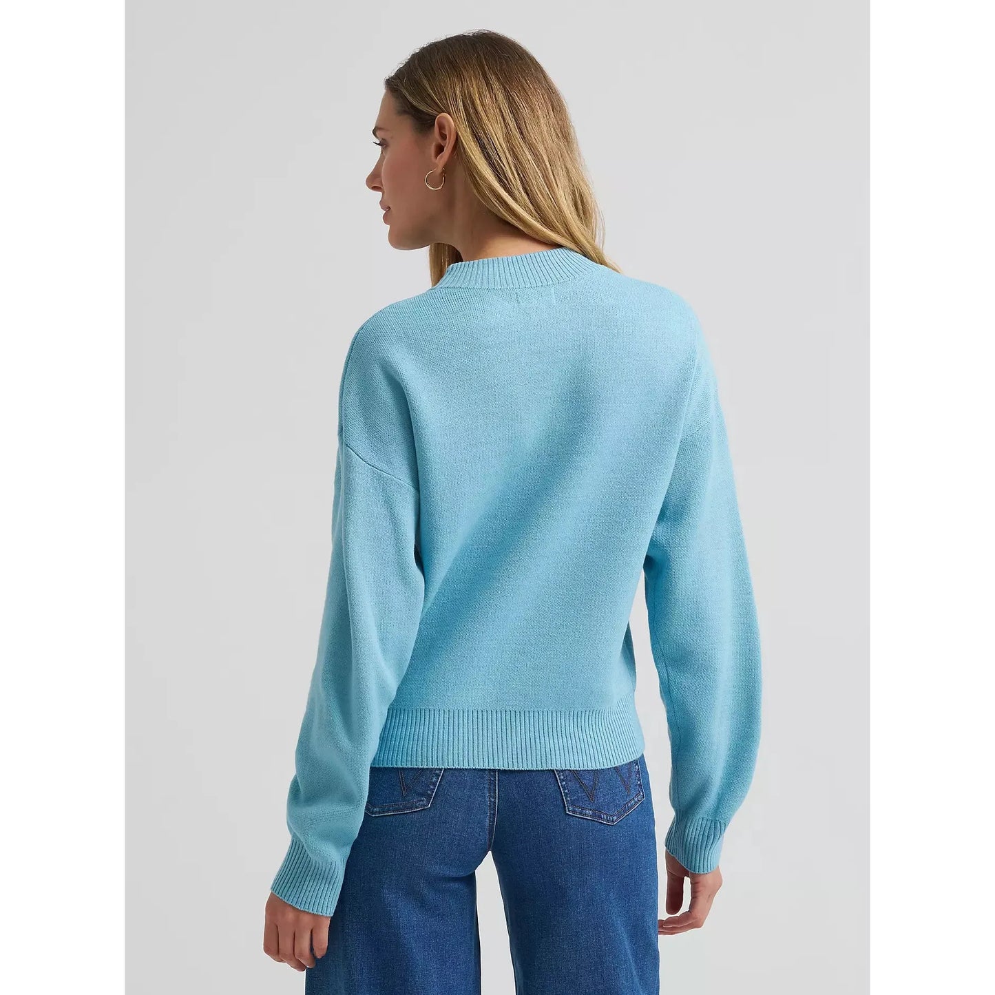 Wrangler Women's Long Sleeve Canyon Horse Sweater - Blue