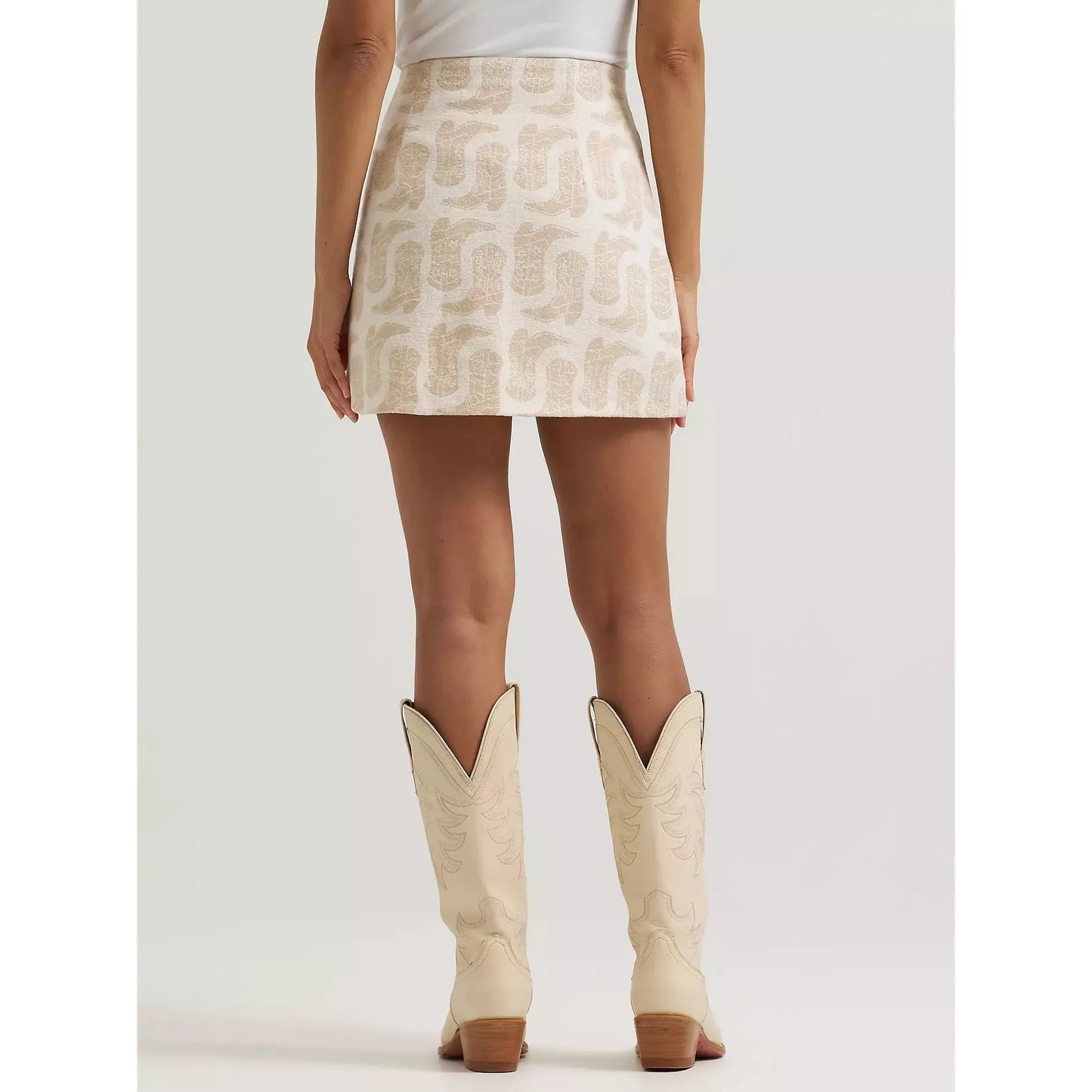 Wrangler Women's Jacquard Wrap Mini Skirt - Beige