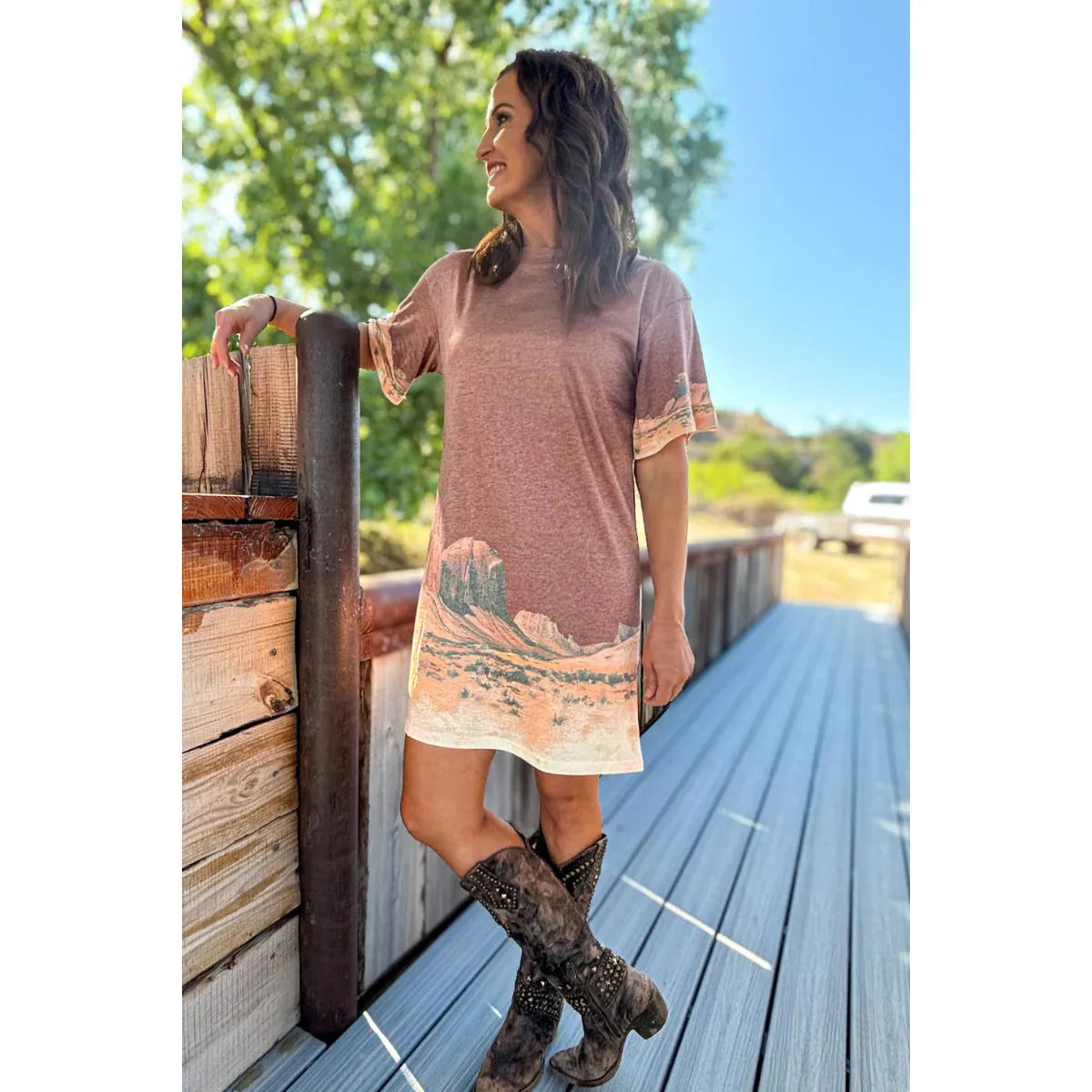 Sterling Kreek Women's Desert Clay T-Shirt Dress