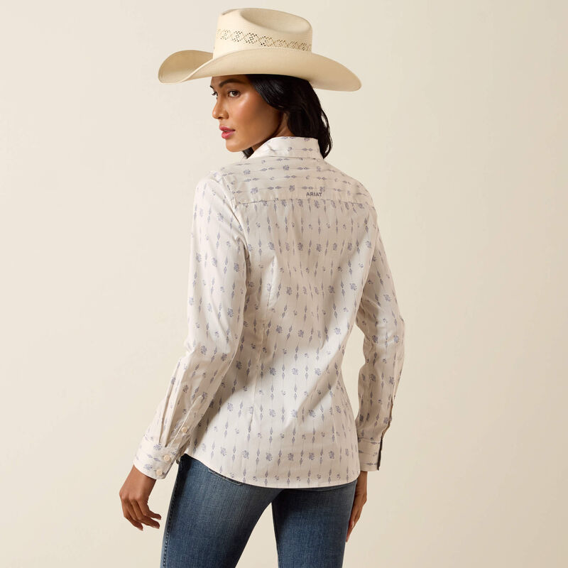 Ariat Women's Team Kirby Long Sleeve Button Shirt - Sea Salt Dewdrop