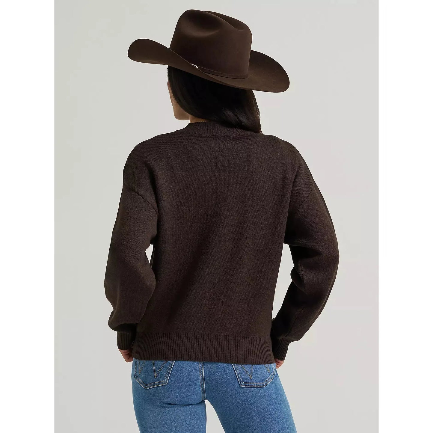 Wrangler Women's Long Sleeve Canyon Horse Sweater - Brown