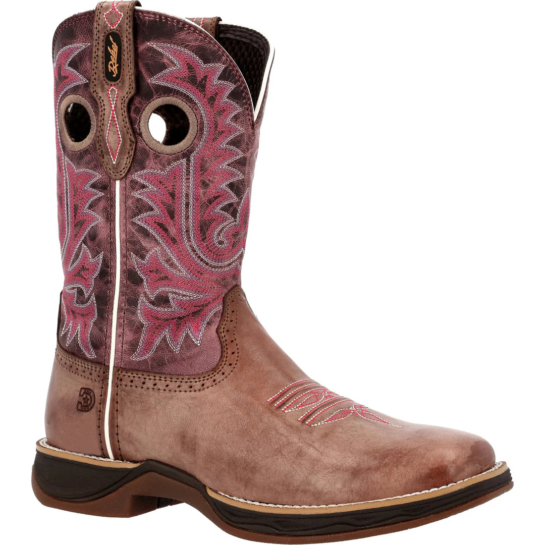 Durango Women's Rebel Ultra Lite Western Boot - Burnished Chestnut/Rose