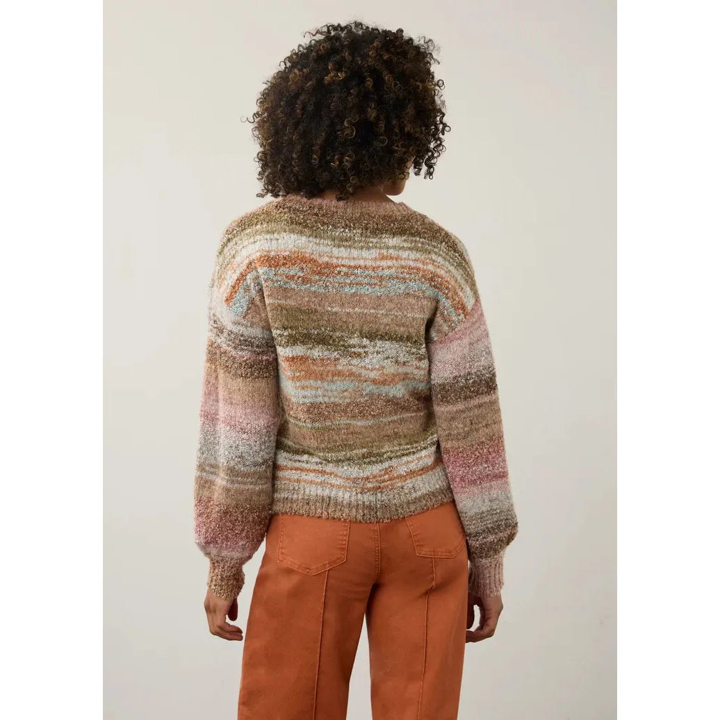 FDJ Boat Neck Boucle Sweater - Natural Spacedye