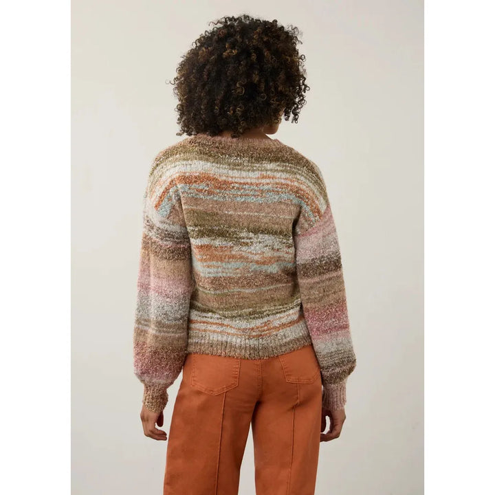 FDJ Boat Neck Boucle Sweater - Natural Spacedye