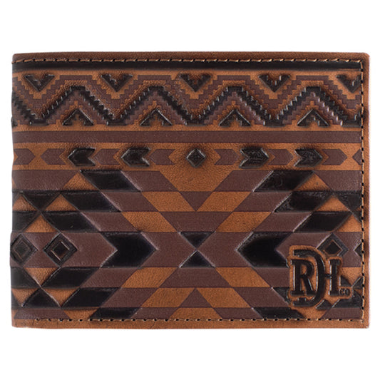 Red Dirt Men's Southwestern Design Bifold Wallet - Brown