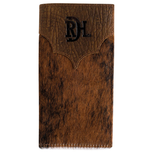 Red Dirt Men's Yoke with Hair on Leather Rodeo Wallet - Brown